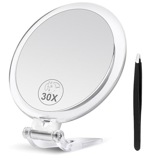 B Beauty Planet 30X Magnifying Mirror with Stand and Tweezers