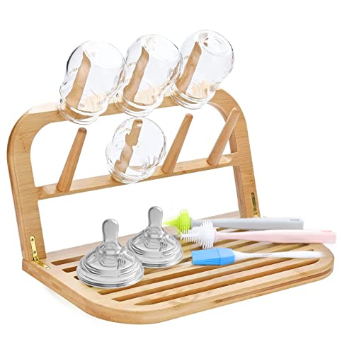 Dr. Brown's Folding Baby Bottle Drying Rack for Easy Storage, Dry Nipples,  Pacifiers and Other Baby Essentials, BPA-free