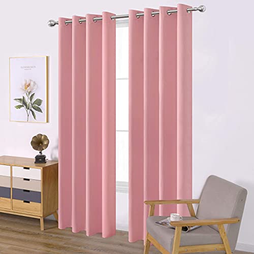 Baby Pink Bedroom Blackout Curtains