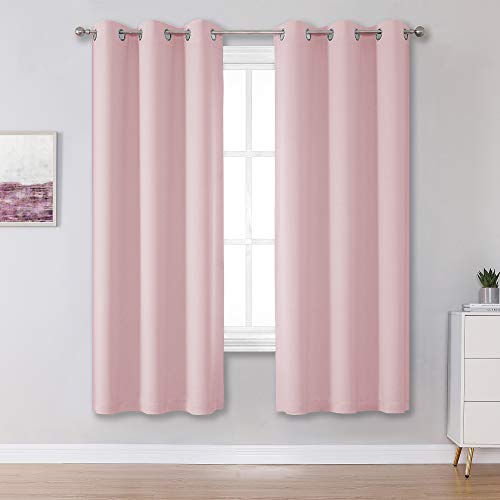 Baby Pink Blackout Curtains for Nursery - 2 Panels