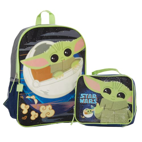 Baby Yoda Backpack with Lunch Box Set