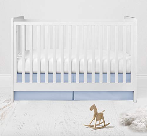 Bacati Blue Crib/Toddler Bed Skirt Dust Ruffle