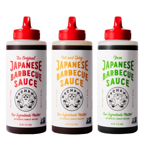 Bachan's Japanese BBQ Sauce Variety Pack: Original, Hot & Spicy, Yuzu