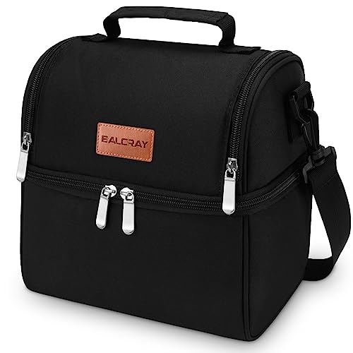 BALORAY Double Deck Insulated Lunch Bag for Women Men