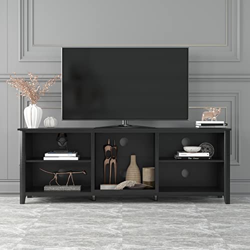 BAMACAR Black TV Stand for 80 Inch TV