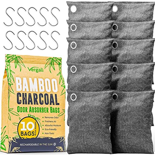 Vergali Bamboo Charcoal Air Purifying Bag - 10x3.5oz