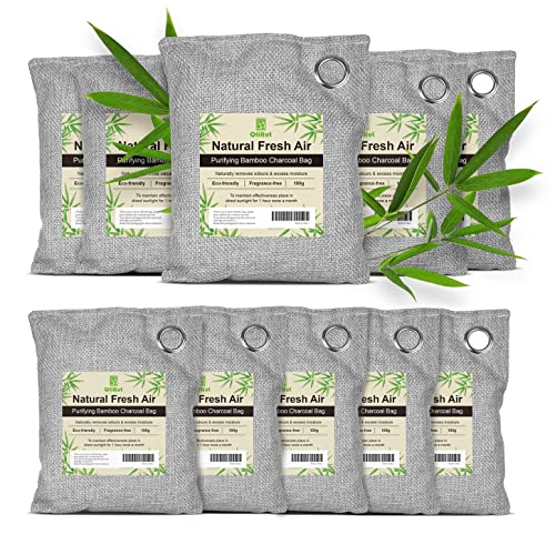 Bamboo Charcoal Nature Fresh Air Purifying Bags - 10 Pack