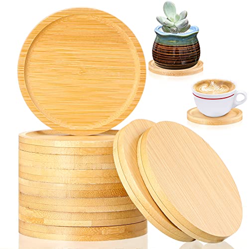 Bamboo Coaster Saucers for Planters