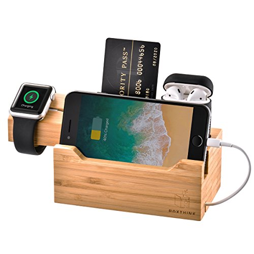 Bamboo Wood Charging Station for Apple Devices
