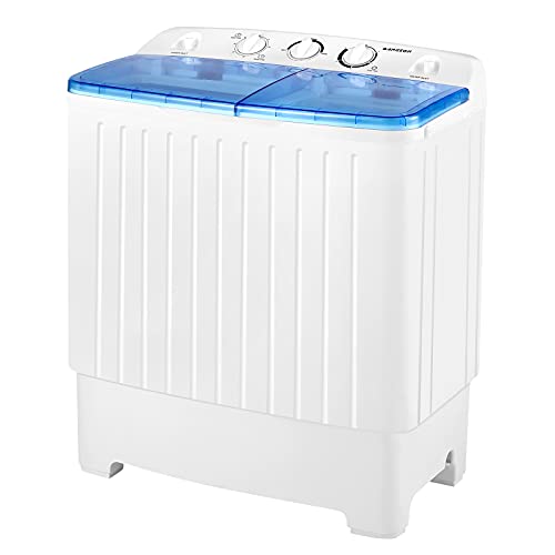 INTERGREAT Portable Waher and Dryer, 14.5 lbs Mini Small Washing Machine  Combo with Spin Dryer, Compact Twin Tub Laundry Washer Machine for