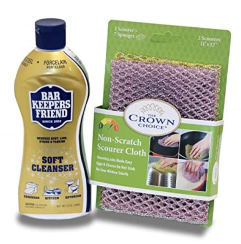 Bar Keepers Friend 26oz Cleanser & Non Scratch Scouring Kit