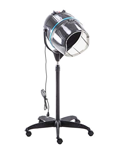 BarberPub Professional Hooded Hair Dryer with Rolling Base