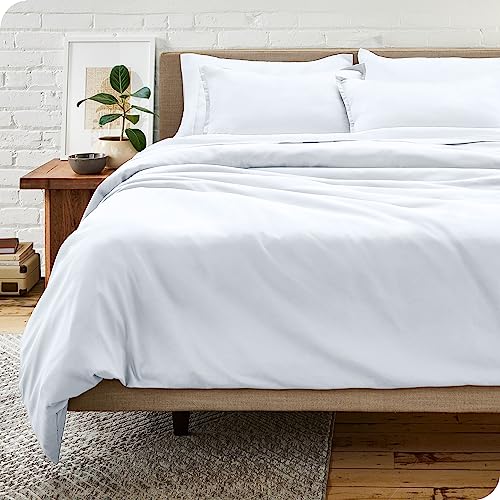 Bare Home Duvet Cover Twin/Twin Extra Long Size - Premium 1800 Super Soft Duvet Covers Collection - Lightweight, Cooling Duvet Cover - Soft Breathable Bedding Duvet Cover (Twin/Twin XL, White)