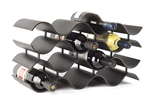 Bariboo XL Wave Wine Bottle Holder - Premium Plastic Countertop Wine Rack