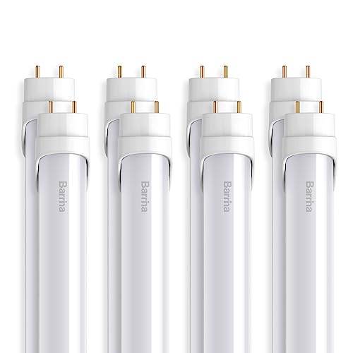 Barrina T8 LED Light Tube, 4FT, Dual-End Powered, Super Bright White, 8-Pack