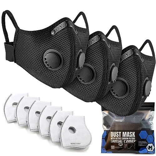 BASE CAMP M Plus Dust Face Mask with Extra Filters