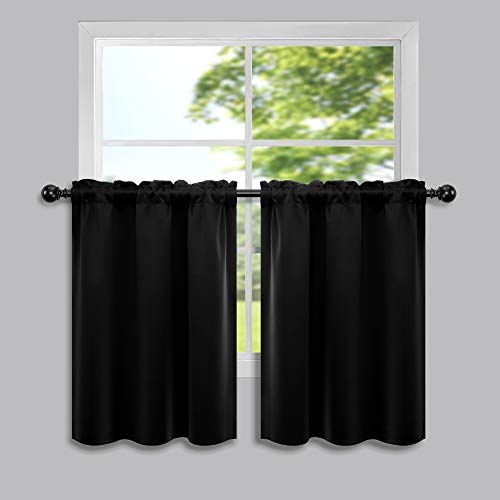 Mrs. Naturall Blackout Basement Curtains - 24 inch Length