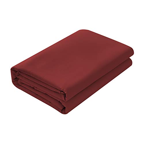 BASIC CHOICE Microfiber Bedding Top Sheet - Burgundy, Queen