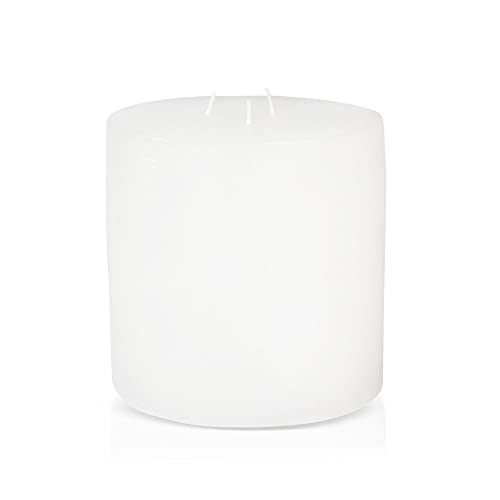 White 6" 3-Wick Pillar Candles for Home and Events