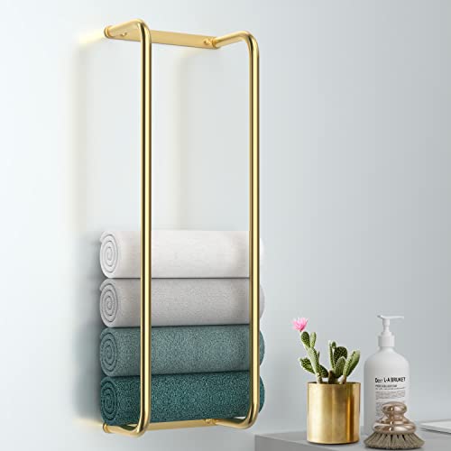 Bathroom Towel Rack - Brushed Gold