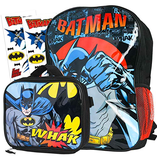 Batman Backpack and Lunch Box Set for Boys Kids