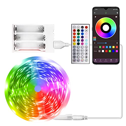 Battery Powered Color Changing LED Strip Lights
