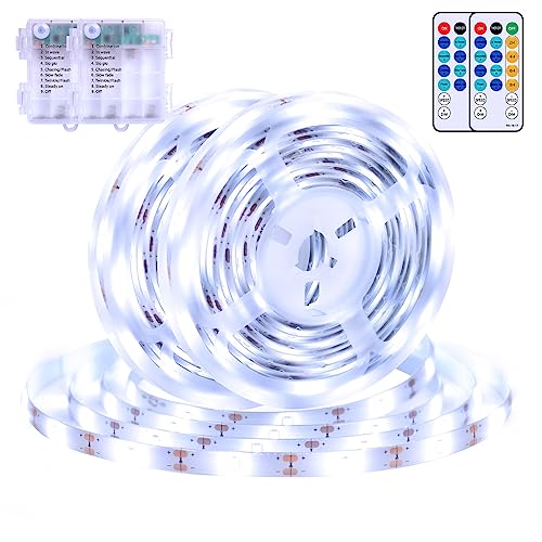HIKENRI Battery Powered LED Strip Lights, 24-Keys Remote Controlled, DIY  Indoor and Outdoor Decoration, 6.56ft Waterproof