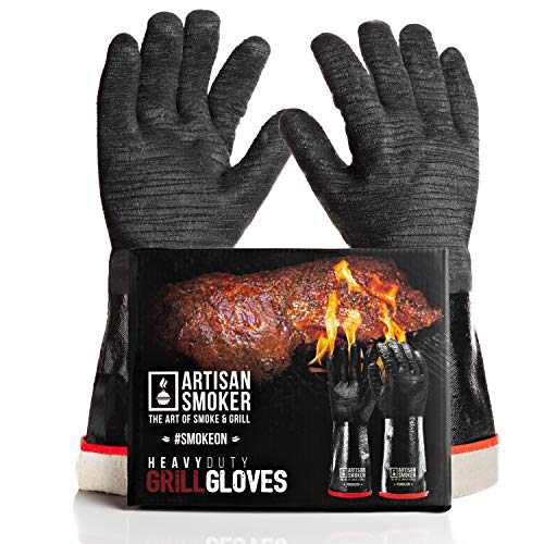 Artisan Smoker Black Heat Resistant BBQ Gloves for Fathers Day