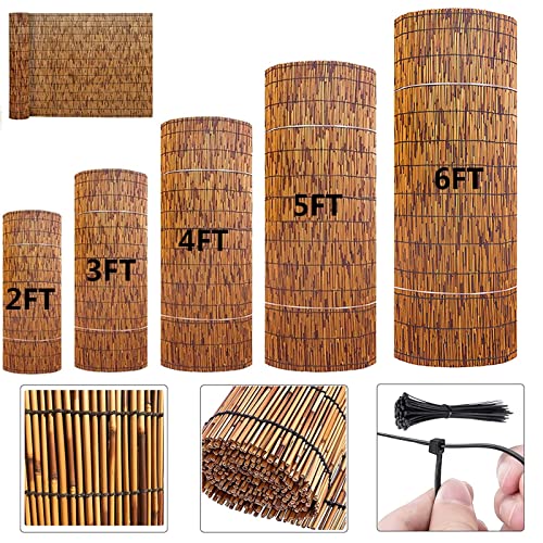 Bcofo Outdoor Balcony Reed Fence Bamboo Screen Fencing