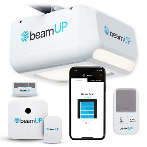 beamUP BU400 WiFi Garage Door Opener & Security with Alexa - White
