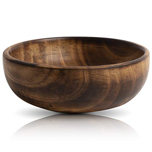 Handmade 6" Decorative Wooden Snack Bowl for Home Decor