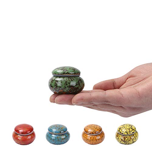 Beautiful Tiny Green Urn for Human Ashes