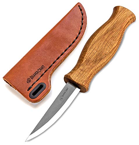 BeaverCraft Sloyd Knife C4s 3.14: Wood Carving Tool for Whittling and Roughing