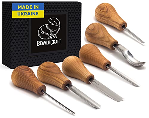 WAYCOM 24pcs Wood Knife Kit Set Wood Carving Kit,Professional Chisel Set, Including Small, Middle, Large Size (24pcs)