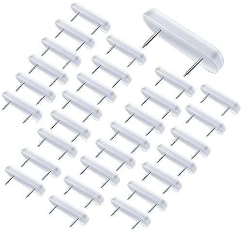 30/50pcs Upholstery Tacks Headliner Pins Clear Heads Twist Pins for  Slipcovers Bedskirts Bed Skirt Pins(30PCS) 