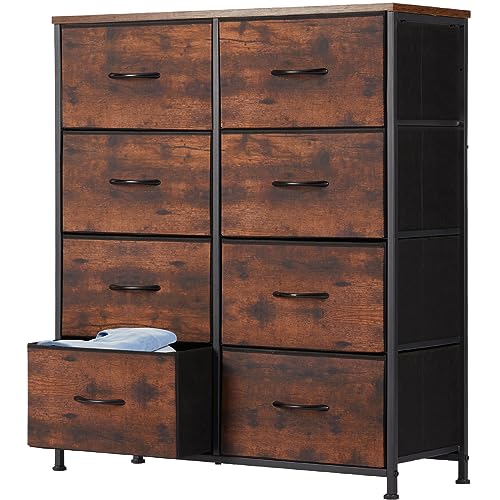 Bedroom Dresser with 8 Fabric Storage Drawers