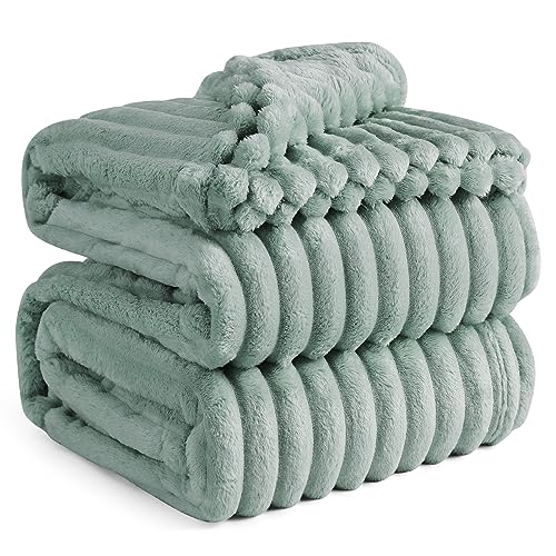 Bedsure Green Fleece Queen Blanket