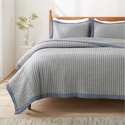Bedsure Grey Quilt Queen Size - Lightweight Soft Quilt Bedding Set
