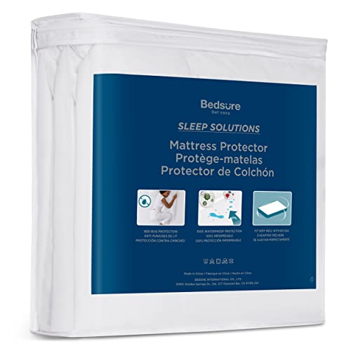 Bedsure Mattress Protector - Bed Bug Proof, Waterproof, Zippered
