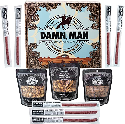 Beef Jerky Gift Basket for Men with Nuts
