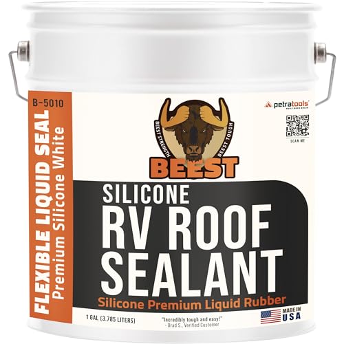 Petra RV Roof Sealant: White Silicone Liquid Rubber Coating