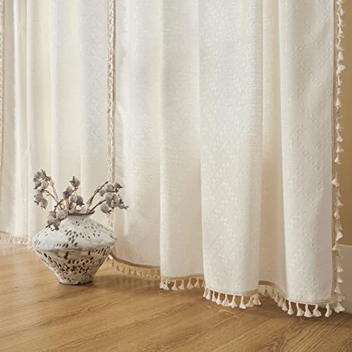 Beige Boho Curtains for Bedroom Living Room
