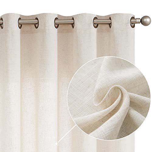 jinchan Linen Beige Curtains: Soft and Elegant Window Drapes
