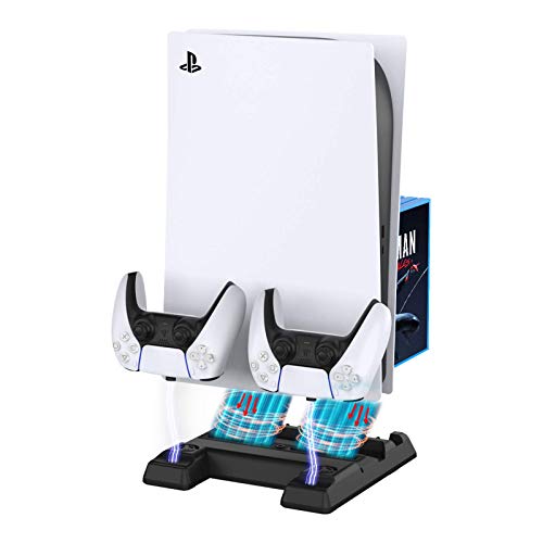 BEJOY Vertical Stand with Cooling Fans for PS5 Console