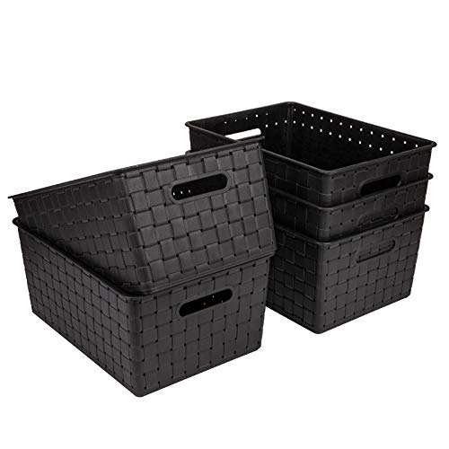 Bekith Woven Plastic Storage Basket - Durable, Versatile, and Stylish