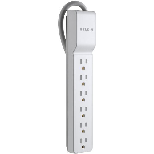Belkin 6-Outlet Surge Protector with 2.5ft Cord, 555 Joules