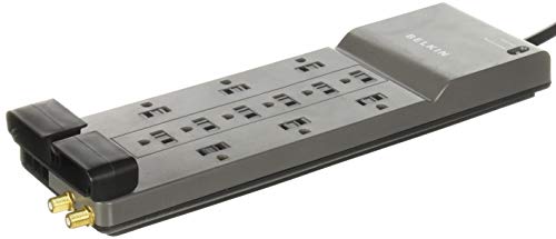Belkin Surge Protector, 3940 Joules, 12 Outlets, 8', Gray