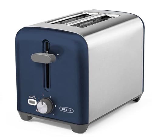 BELLA 2 Slice Toaster with Wide Slots and Easy Clean Up