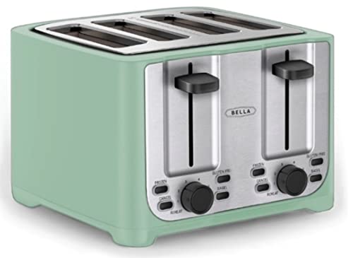 BELLA 4 Slice Toaster - Extra Wide Slots & Removable Crumb Tray