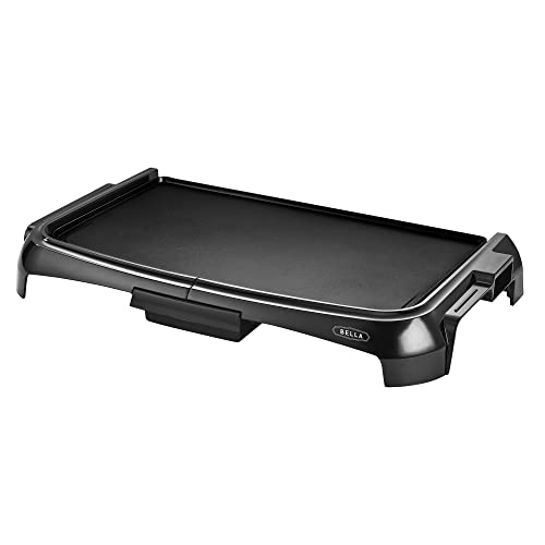 BELLA Electric Griddle with Crumb Tray - Smokeless Indoor Grill